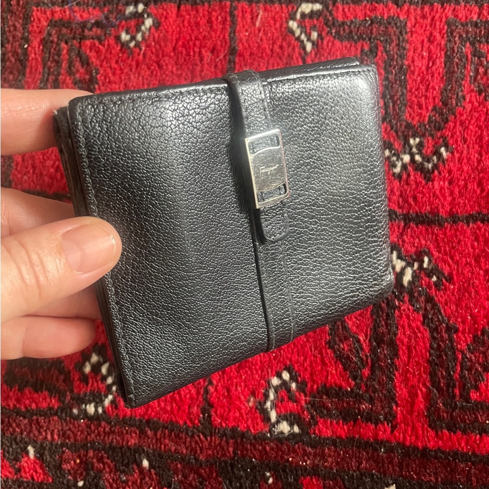 Salvatore Ferragamo Vintage Black Leather Wallet